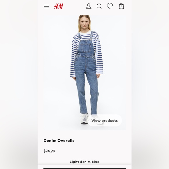 H&M denim overalls *Nwt* - Picture 7 of 8